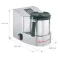 CUTTER WITH COOKING SYSTEM - Mod. HOTMIXPRO GASTRO X - Multifunction: mixer, cutter, cooking system - Bowl capacity lt 2 - Temperature +24°/+190° C - With turbo air motor system - Power W 3300 - Dimensions cm L 32 x P 42 x 32h