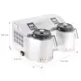 CUTTER COMBO - Mod. HOTMIXPRO COMBI - COOKING AND REFRIGERATION SYSTEM - Bowl capacity 2 x 2 lt - Cooking temperature +24°/+190° C - Cooling temperature -24° C - Power W 2300 + 1750 - Dimensions cm W 61 x D 47 x 34h
