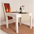 RESTAURANT TABLE - MOD. 150 - STRUCTURE AND TOP IN SOLID TOULIPIER WITH 4 LEGS - WHITE ANILINE COLOR - FOR INTERNAL USE - CE STANDARD