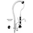 SHOWER SPRAY UNIT WITHOUT MIXER TAP Mod. MIGNON 600 - Height cm 60 - With tap - U-spout - Black