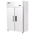 COMPACT UPRIGHT FREEZER - STAINLESS STEEL - Mod. YBF9219GR - VENTILATED COOLING - CAPACITY LT 900 - N. 2 PORTE - TEMPERATURE -17°/-22°C - Dim. cm L 120 x D 73 x h 195,5 - CE APPROVED