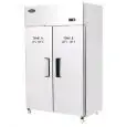COMPACT UPRIGHT FRIDGE - STAINLESS STEEL - Mod. YBF9239GR - VENTILATED COOLING - CAPACITY LT 840 - N. 2 PORTE - DUAL TEMP. NT + LT - TEMPERATURE -2°/+8°C / -22°/-17°C - Dim. cm L 120 x D 73 x h 195,5 - CE APPROVED