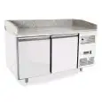 REFRIGERATED PIZZA COUNTER - STAINLESS STEEL - Mod. EPF3495GR - ENERGY CLASS A - SUITABLE FOR PIZZA CONTAINERS cm 60x40 - VENTILATED COOLING - N. 2 DOORS - TEMPERATURE -2°/+8°C - Dim. cm. L 151 x D 80 x h 100/160 - CE APPROVED