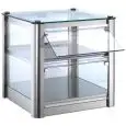 AMBIENT DISPLAY - MOD. LC43O - N. 2 DISPLAY SHELVES - TEMPERED GLASS FRONT AND SIDES - POLYCARBONATE DOORS - DIM. Cm L 37 x D 37 x h 39 - EC STANDARDS