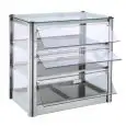 AMBIENT DISPLAY - MOD. LC64O - N. 3 DISPLAY SHELVES - TEMPERED GLASS FRONT AND SIDES - POLYCARBONATE DOORS - DIM. Cm L 57 x D 37 x h 54 - EC STANDARDS