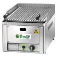 LAVA ROCK CHARGRILL GL - Equipped for LPG - Mod. GL 33 - Stainless steel cooking rolls - Power 6,5 kW - Power supply METHANE-LPG - Dim. cm L 33 x D 54 x 22 h - CE APPROVED