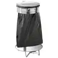 BIN BAG HOLDER - STAINLESS STEEL - MOD. AV4681 - With lid and pedal - Round bin rim - Dim. cm L 55 x D 45 x h 85