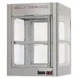 THERMAL SHOWCASE - MOD. TCR 1 - Door opening on both sides - Intermediate plane for displaying products - Power 1450 W - Voltage 230 V - Dimensions: cm W 62,9 x D 71,3 x 88,1 h - CE standard