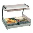 ELECTRIC GLASS-CERAMIC HOT PLATE  WITH INFRARED LAMP - MOD. GASTRONORM2/1VISTA - STAINLESS STEEL FRAME - TEMPERATURE °C +30/+90  - POWER W 900 -  DIMENSIONS Cm L 70 x D 65,5 x h 54