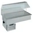REFRIGERATED DROP-IN FOOD WELL DISPLAY - MOD. MELODIA - BAKERY-SPECIFIC OR FOR READY-MADE MEALS - MIRROR GANTRY AND BACKSPLASH - Temp. °C +4/+10 - SINGLE PHASE V 230/1/50 Hz - STATIC COOLING - REFRIGERANT GAS R290 - AUTO-DEFROST