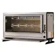 VERTICAL GAS ROTISSERIE - MOD. ELBA12/PG - CAPACITY N.12 POLLI - N. 3 stainless steel tubular rods mm 12 x 12 Lenght cm 76 - Burner with safety valve, piezo and refractory bricks - Connections: 230 V SINGLE-PHASE - Power 55 W - Heating capacity 12 Kw