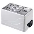 REFRIGERATED TOPPING DISPLAY - COUNTERTOP - Mod. GASTRO - Temperature +2°/+10°C - Capacity: various GN pan formats - SINGLE PHASE V230/1 - Power kW 0,13 - Dimensions cm. L 60 x D 40 x h 37 - Weight Kg. 18