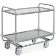Heavy-duty service trolley - Model 1400PI - AISI 304 stainless steel structure - bolted shelves - 2 shelves - shelf cm 100 x 50 - capacity 150 kg - Dimensions cm 109 x 59 x 95 h
