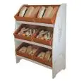 BREAD DISPLAY - Mod. EXTRAVIRGO - WITH 6 INCLINED BASKETS - DIMENSIONS cm L 110 x D 50 x 150h