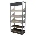 DISPLAY FOR PACKAGED BREAD - Mod. ESPOSITORE MURALE II. - N. 3 INCLINED SHELVES + N. 2 SHELVES - DIMENSIONS cm L 100 x P 60 x 214h