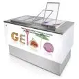 GELATO POZZETTI COUNTER - WITHOUT STORAGE - MOD. FAST 8 - VENTILATED COOLING - SINGLE PHASE V 230/50Hz - N. 8 POZZETTI - BUILT-IN CONDENSING UNIT - DIM. Cm L 130 x D 70 x h 100,2