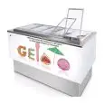 GELATO POZZETTI COUNTER - WITHOUT STORAGE - MOD. FAST 10 - VENTILATED COOLING - SINGLE PHASE V 230/50Hz - N. 10 POZZETTI - BUILT-IN CONDENSING UNIT - DIM. Cm L 150 x D 70 x h 100,2