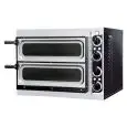 ELECTRIC PIZZA OVEN - MECHANICAL CONTROL - Mod. BASIC 2/40 - Twin deck oven with glass window - firebrick oven base - Chamber dimensions cm L 41 x D 36 x H 9 - N. Pizzas 1 + 1 (Ø cm 32) - Power 2,4 Kw - CE APPROVED