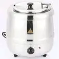 ELECTRIC SOUP WARMER - Mod. SP10S.S. - Removable stainless steel containers - Capacity lt. 9 - Power W 400 - Single phase - Dimensions cm ø L 33 x 36h - EC standards