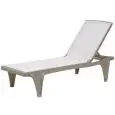 SUNBED TAHITI - MOD. 2043 - TECHNOPOLYMER STRUCTURE - ADJUSTABLE BACKREST IN 5 POSITIONS - WITH WHEELS - STACKABLE - INTERCHANGEABLE WATER-REPELLENT FABRIC - FOR OUTDOOR USE - DIM. cm W 194 x D 69 x H 43/103