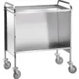 PLATE STORAGE TROLLEY WITH STAINLESS STEEL TRAY TOP - MOD. CP1441C - Tubular stainless steel construction - Capacity n. 200 plates - Dim. cm L 91 x D 57 x h 101