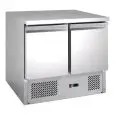 REFRIGREFRIGERATED SALADETTE AND COUNTER - Mod. G-S901 FC - STATIC COOLING - GASTRONORM 1/1 (cm 53x32,5) - DOUBLE SOLID DOOR - Temperature range +2°/+8°C - Dimensions cm L90 x D70 x h85 - CE APPROVED
