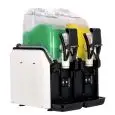 ELECTRONIC SLUSH MACHINE - MOD. BLARGE 2 - ALSO SUITABLE FOR SORBETS AND COCKTAILS - TWIN BOWL - No. 1 COMPRESSOR - CAPACITY 7.5L + 7.5L - COOLS PROUCT FROM BELOW UPWARDS - Dim. Cm. L 44 x D 47,6 x h 61 - CE APPROVED