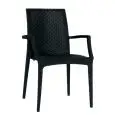 CHAIR WITH ARMRESTS - MOD. U13 - POLYPROPYLENE STRUCTURE - SEAT HEIGHT 45 cm - STACKABLE UP TO 12 PIECES - FOR OUTDOOR USE - DIM. cm W 44 x D 41,5 x h 88 - CE STANDARD
