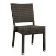 CHAIR - MOD. L80801 - WHITE, BLACK OR BROWN ALUMINIUM STRUCTURE - POLYETHYLENE WIRE COVERING - SEAT HEIGHT 46 cm - STACKABLE UP TO 8 PIECES - FOR OUTDOOR USE - SIZE cm W 41 x D 43 x h 86 - CE STANDARD