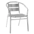 CHAIR WITH ARMRESTS - MOD. ALL05 - ANODIZED ALUMINUM STRUCTURE ø 25 x 1,5 mm - SEAT HEIGHT cm 43 - STACKABLE UP TO 13 PIECES - FOR OUTDOOR USE - PACK OF N. 13 - DIM. cm L 44 x D 42 x h 72 - CE STANDARD