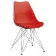 CHAIR - MOD. 1149 - CHROMED METAL STRUCTURE - POLYPROPYLENE SHELL - ECO-LEATHER CUSHION - SEAT HEIGHT 45 cm - FOR INTERNAL USE - DIM. cm L 48 x D 50 x h 82 - CE STANDARD