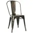 CHAIR - MOD. MC001D - STRUCTURE IN PAINTED METAL WITH ANTIQUE EFFECT - SEAT HEIGHT 45 cm - STACKABLE UP TO 4 PIECES - FOR INDOOR USE - DIM. cm L 36 x D 36 x h 85 - CE STANDARD