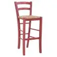 STOOL - MOD. G04 - WOODEN STRUCTURE - STRAW SEAT - SEAT HEIGHT 73 cm - FOR INDOOR USE - DIM. cm L 40 x D 37 x h 102 - CE STANDARD