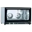ELECTRIC CONVECTION OVEN WITH MANUAL HUMIDIFIER UNOX - Mod. XFT193 MANUAL HUMIDITY - FOR BAKERY AND PASTRY - Capacity n. 4 trays / grids cm 60 x 40 - Power Kw 6,5 - Power supply THREE-PHASE 400V/3/50-60Hz - Flap opening - Dimensions cm L 80 x D 77,4 x 50,