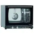 ELECTRIC CONVECTION OVEN WITH MANUAL HUMIDIFIER UNOX - Mod. XFT133 MANUAL HUMIDITY - FOR BAKERY AND PASTRY - Capacity n. 4 trays / grids cm 46 x 33 - Power Kw 3 - Power supply SINGLE PHASE 230V/1/50-60Hz - Flap opening - Dimensions cm L 60 x D 65,5 x 50,9