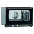 ELECTRIC CONVECTION OVEN WITH MANUAL HUMIDIFIER UNOX - Mod. XFT113 MANUAL HUMIDITY - FOR BAKERY AND PASTRY - Capacity n. 3 trays / grids cm 46 x 33 - Power Kw 3 - Power supply SINGLE phase 230V / 1 / 50-60Hz - Folding opening - Dimensions cm L 60 x D 42,9