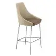 KONTEA STOOL - MOD. 307 - STEEL STRUCTURE WITH FOOTREST - SEAT AND BACKREST UPHOLSTERED IN FABRIC - SEAT HEIGHT 81 cm - FOR INTERNAL USE - DIM. Cm W 58 x D 60 x H 120 - CE STANDARD