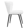 Poltroncina - colour white - Structure in metal painted, seduta e schienale imbottiti, rivestimento in tessuto o ecopelle - Model 1439-C50-W