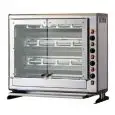 VERTICAL GAS ROTISSERIE - MOD. ELBA24/PG - CAPACITY N. 24 CHICKENS - N. 6 stainless steel tubular rods mm 12 x 12 mm Lenght cm 76 - Energy regulator - Burner with safety valve, piezo and refractory bricks - Connections: 230 V SINGLE-PHASE
