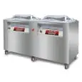 FLOOR-STANDING CHAMBER VACUUM PACKAGING MACHINE URANO LINE - Mod HYPER - N 2 SEALING BARS PER ELEMENT mm 550