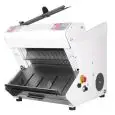 SEMI-AUTOMATIC COUNTER CUTTER FOR BREAD with single inclined loading - Max cutting width cm: 42 or 52 - Cutting height cm 6/17 - Power supply 400V THREE-PHASE - Power Kw 0,75 - CE STANDARD