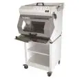 AUTOMATIC SELF SERVICE CUTTER COUNTER FOR BREAD with front loading - Max cutting width cm: 42 - Cutting height cm 6/17 - Power supply 400V THREE-PHASE - Power Kw 0,75 - CE STANDARD