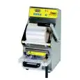 COUNTERTOP TRAY HEAT SEALER - Mod. TESILSR212 - MANUAL LEVER - DIGITAL - ADJUSTABLE MOULD NOT INCLUDED - MAX CONTAINER DIMENSIONS mm 205x150 - EC STANDARDS