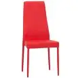 Sedia - colour rosso - Structure in metal, rivestimento in ecopelle - Model 1485-F50-R-01
