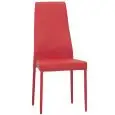 Sedia - colour rosso - Structure in metal, rivestimento in ecopelle - Model 1485-F50-R-03