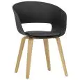 Poltroncina - colour black - Structure in wood multistrato di beech, scocca in polypropylene, cuscino in ecopelle - Model 1488-YG93N