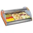 REFRIGERATED COUNTERTOP DISPLAY - SERIES: PLANETGN1/1 - STAINLESS STEEL FRAME - PANS GN 1/3 AND GN 1/1 - TEMPERATURE °C +3/+5 - SINGLE PHASE - STATIC COOLING - HINGED GLASS - LIGHTING - INTEGRAL MOTOR