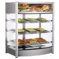 HEATED COUNTERTOP DISPLAY - MOD. RTR137L - Stainless steel construction - N. 3 chrome-plated racks - Thermostat range +30° /+90° C - Single phase V220-240 50/60 Hz - Dimensions cm L 64,5 x D 45 x 78,5h