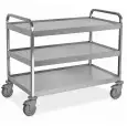 Heavy-duty industrial trolley - Model 1560-3PV - AISI 304 stainless steel structure - 3 shelves - shelf cm 100 x 58 - capacity 300 kg - Dimensions cm 108 x 61 x 93 h