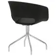 Poltroncina - colour black - Structure in metal chrome, scocca in polypropylene, cuscino in ecopelle - Model 1589-YG103-N-01